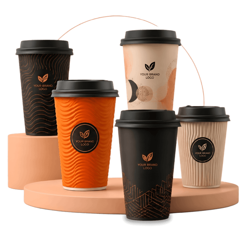 Custom branded paper coffee cup