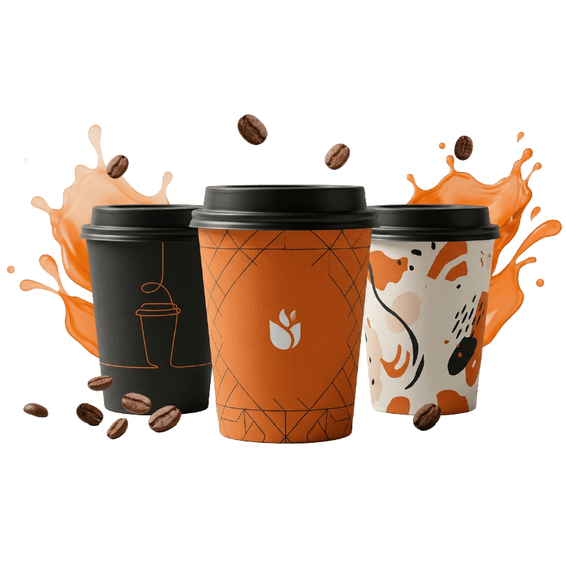 Custom branded paper coffee cup