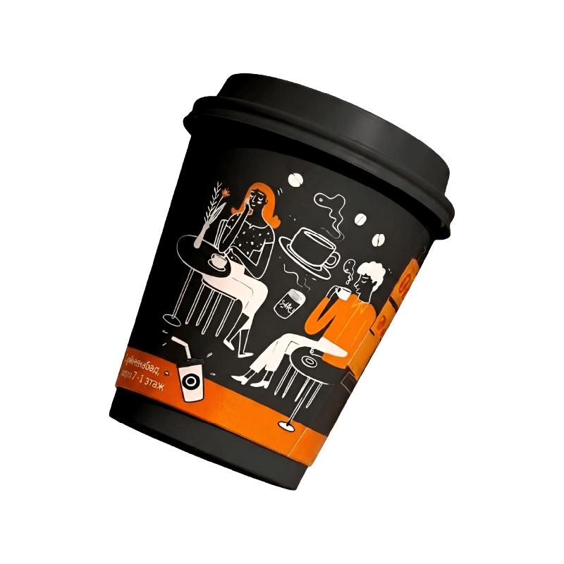 Custom branded coffee cup