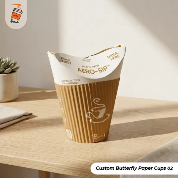 Butterfly paper cups with logo (2)