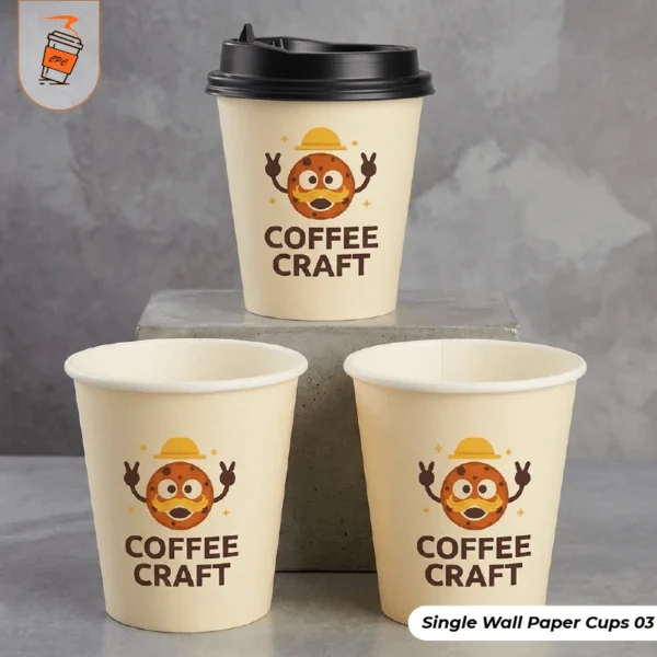 Single Wall Paper Cups with logo (3)