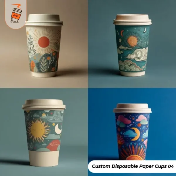 Custom Rotating Sleeve Paper Cups