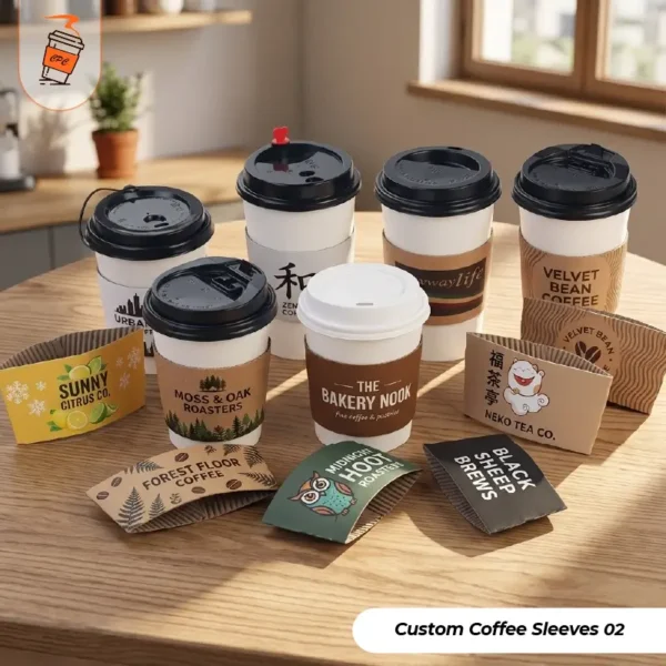 custom printed coffee sleeves